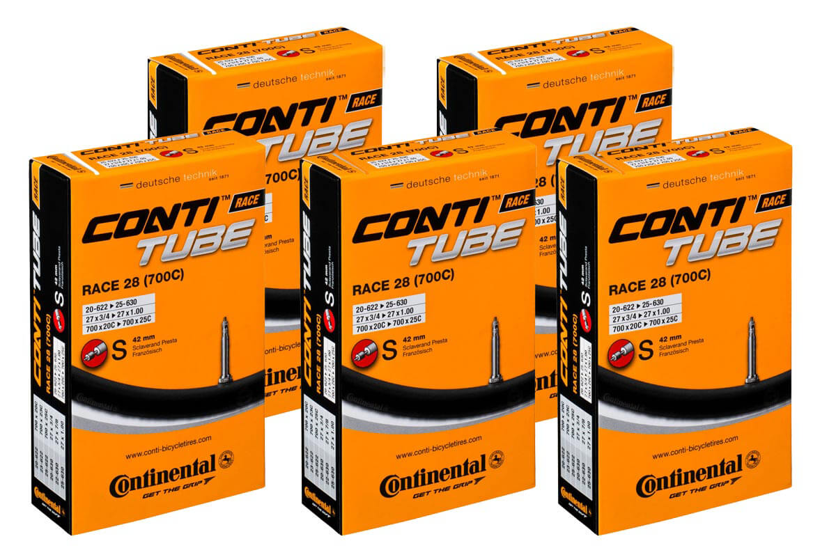 Continental Presta Valve Inner Tube 5 Pack