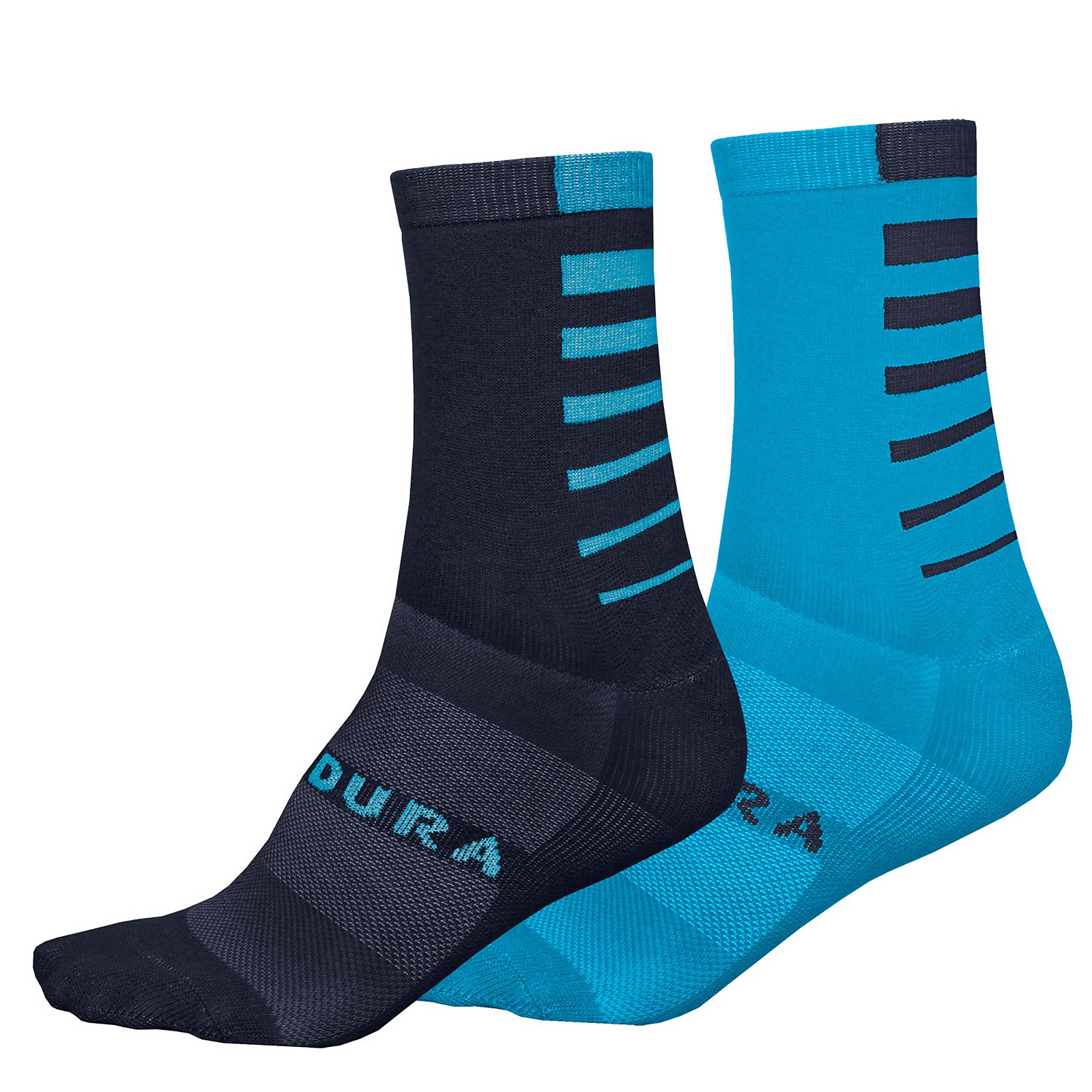 Coolmax Stripe Socks (twin Pack) - Electric Blue
