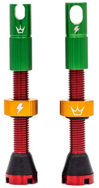 Peatys Peatys X Chris King Mk2 Tubeless Valves  Red/green/yellow