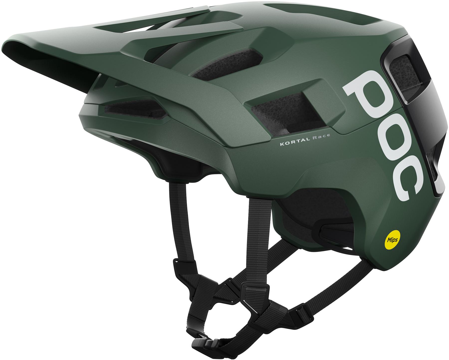 Poc Kortal Race Mips Mtb Helmet  Epidote Green/uranium Black Metallic/matt
