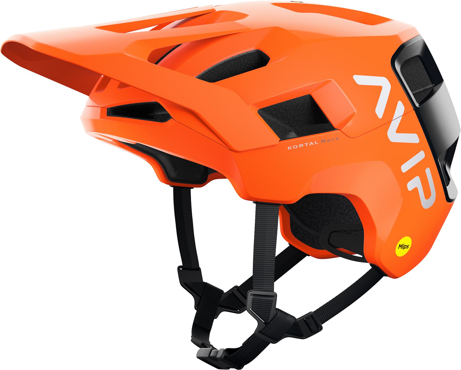Poc Kortal Race Mips Mtb Helmet  Fluorescent Orange Avip/uranium Black Matt