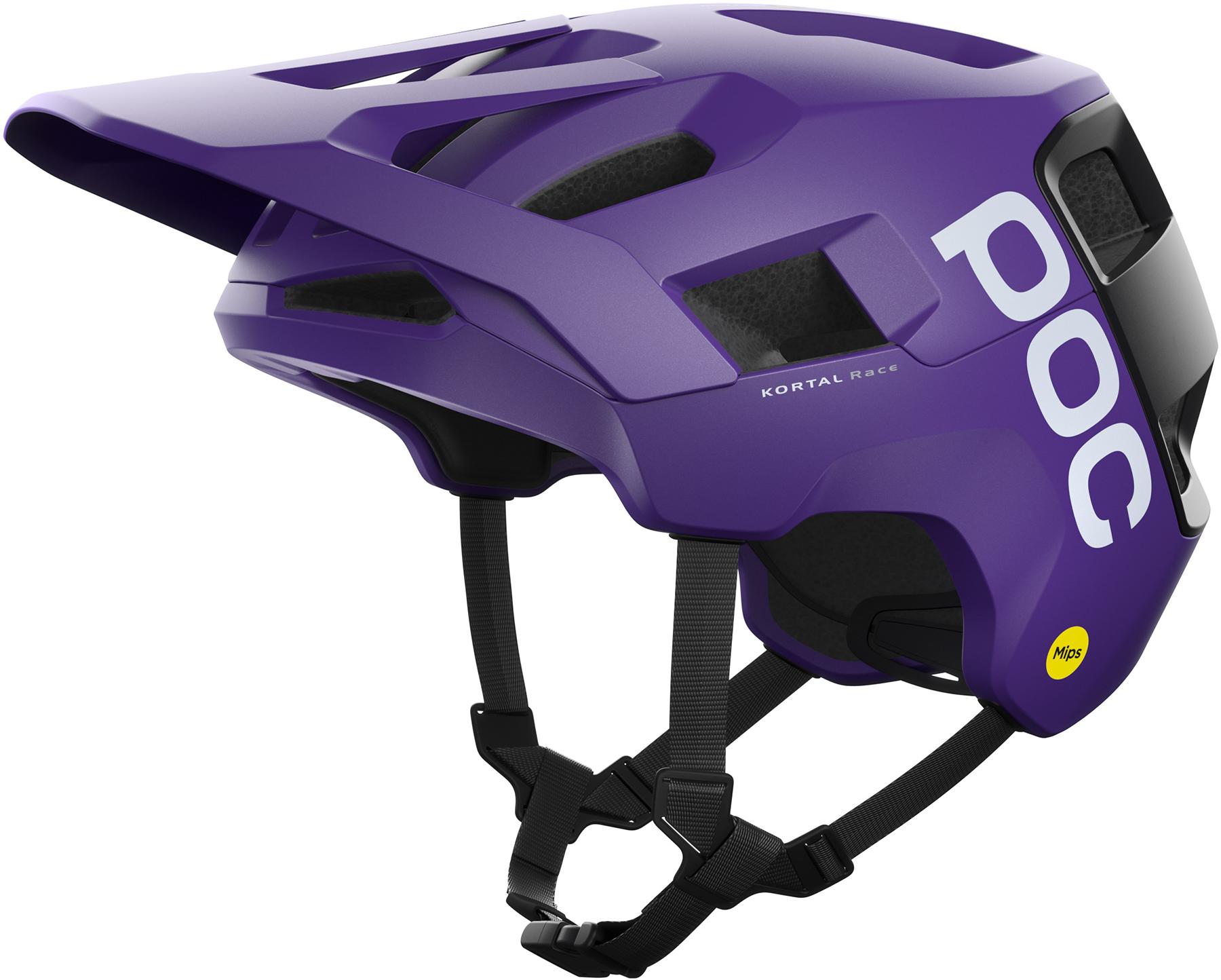 Poc Kortal Race Mips Mtb Helmet  Sapphire Purple/uranium Black Metallic/matt