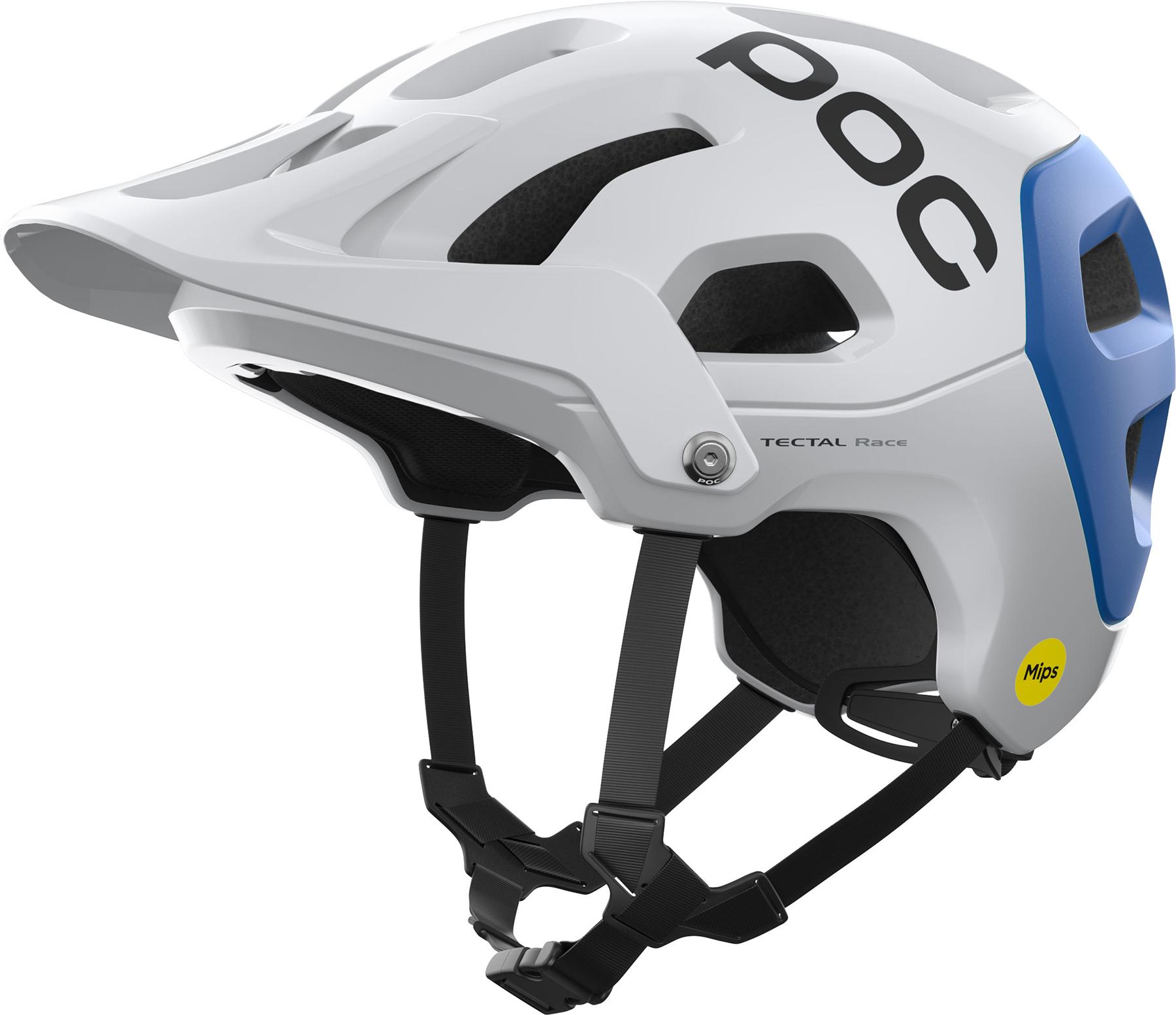 Poc Tectal Race Mips Helmet  Hydrogen White/opal Blue Metallic/matt