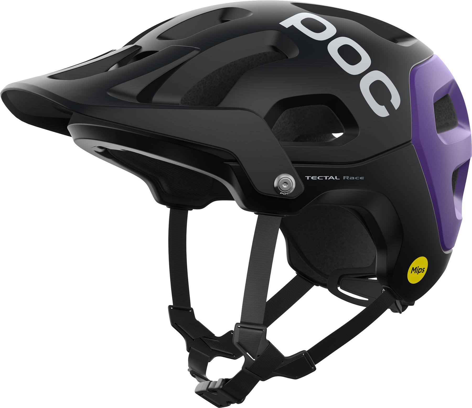 Poc Tectal Race Mips Helmet  Uranium Black/sapphire Purple Metallic/matt