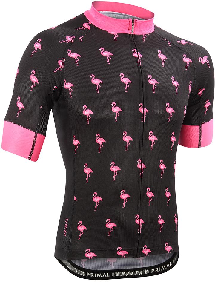 Primal Flamingo Short Sleeve Jersey  Black