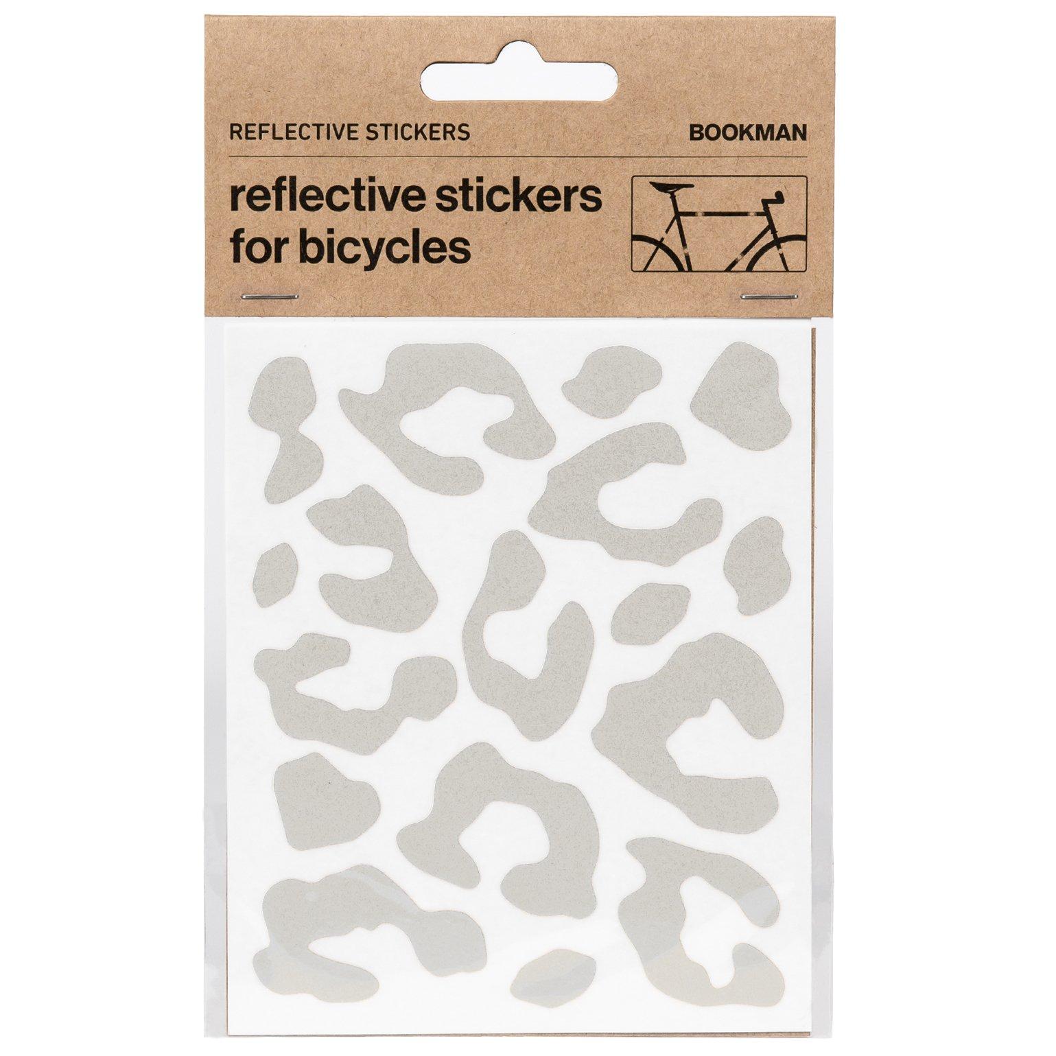 Bookman Reflective Leopard Print Stickers  White