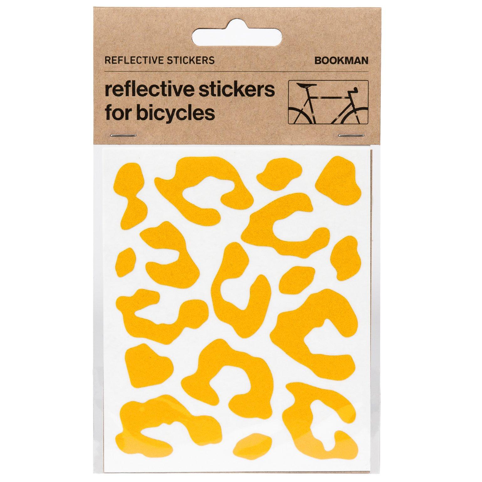 Bookman Reflective Leopard Print Stickers  Yellow