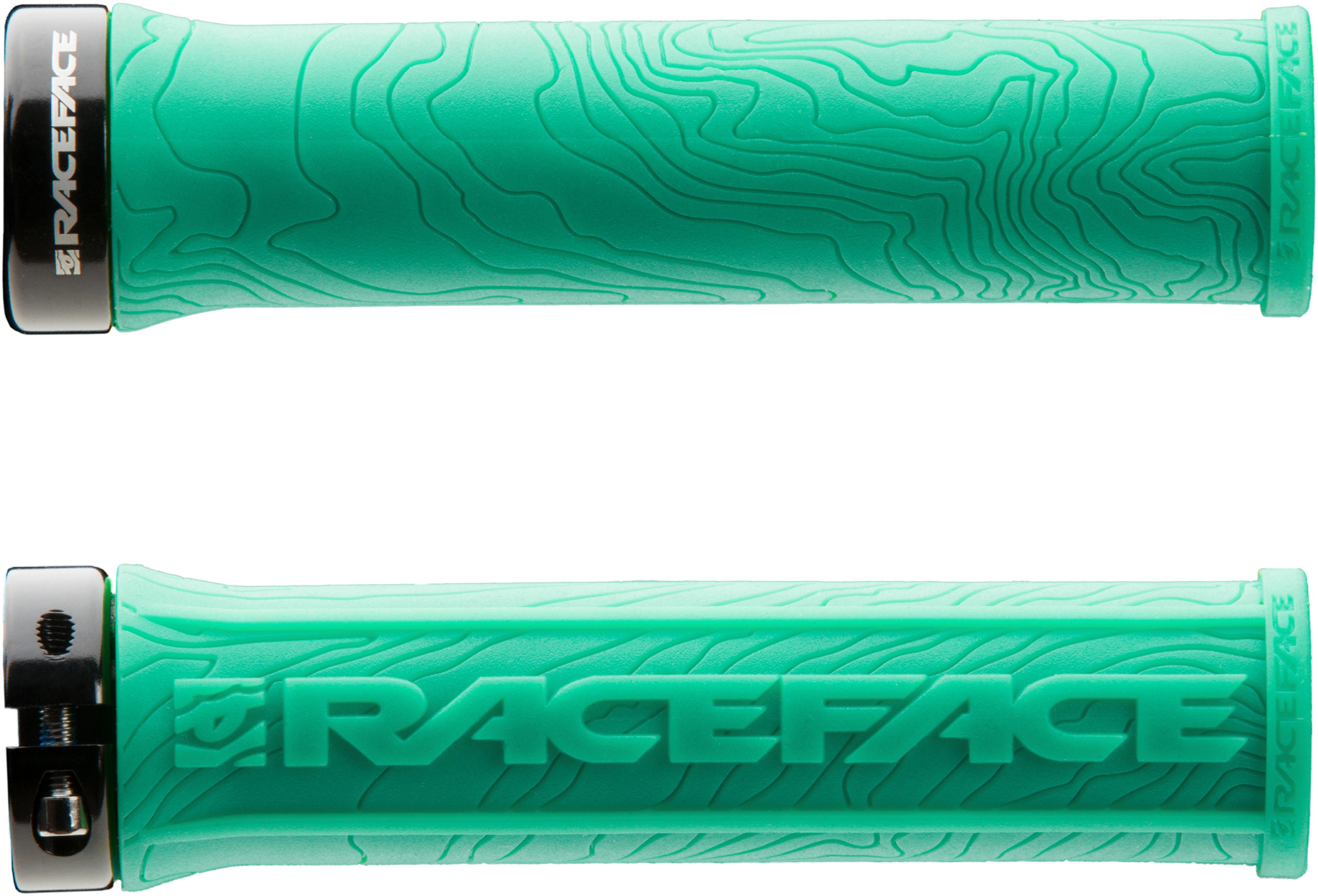 Race Face Half Nelson Lock On Grips  Turquoise
