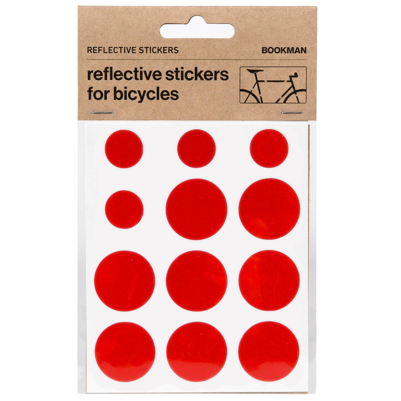 Bookman Reflective Stickers  Red