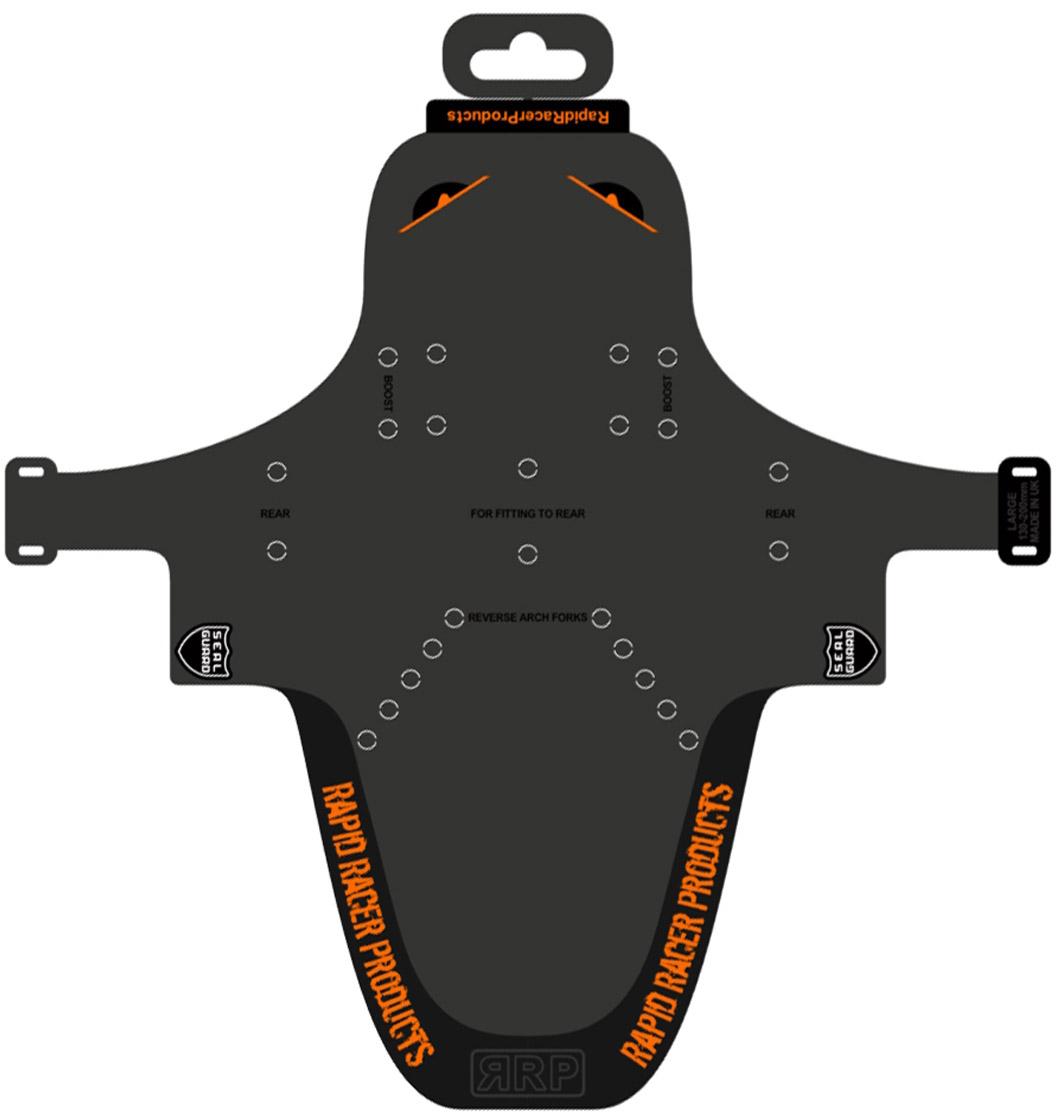 Rapidracerproducts Enduroguard Standard Front Mudguard  Black/orange