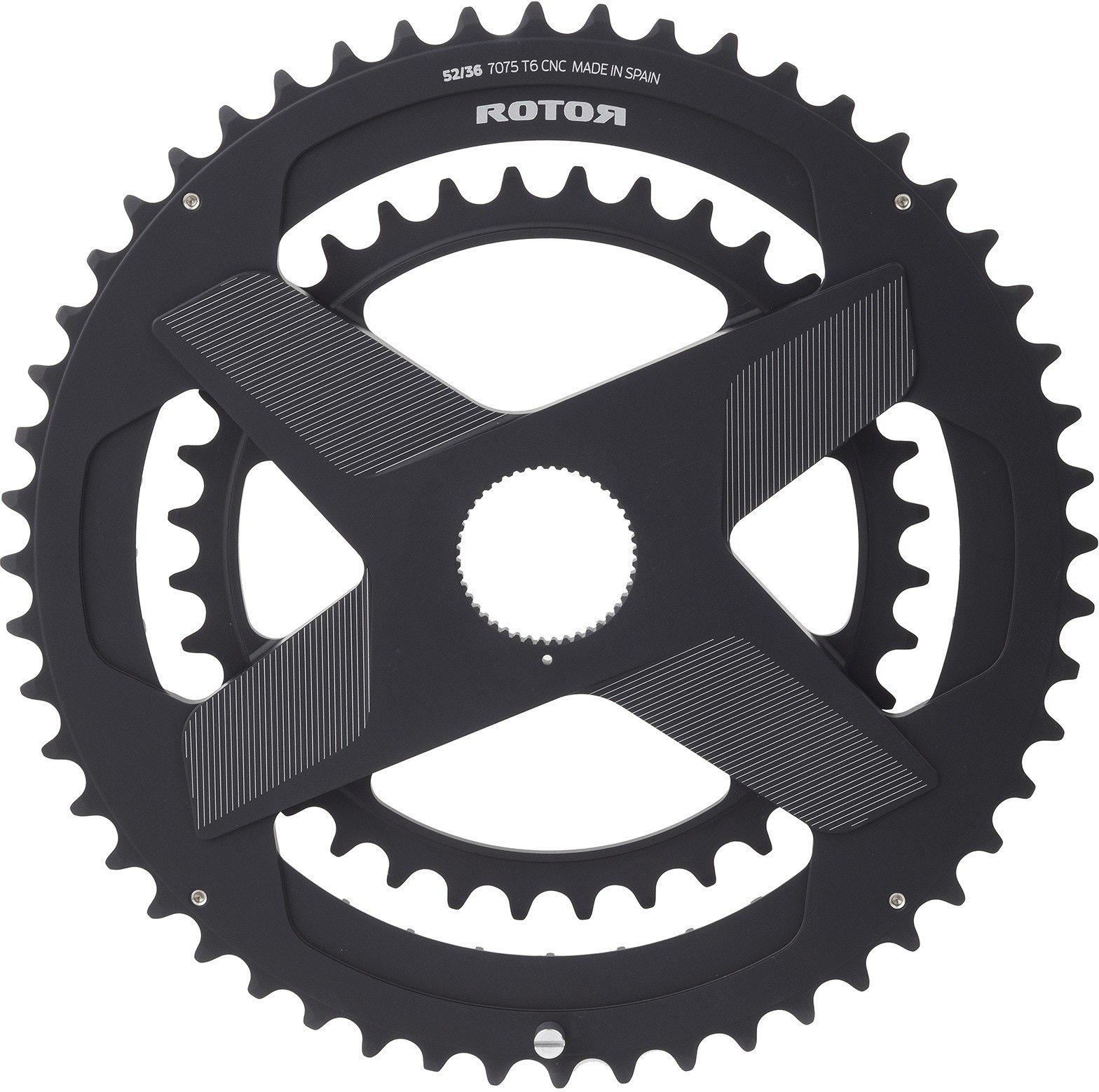 Rotor Round Direct Mount Road Outer Chainrings  Black