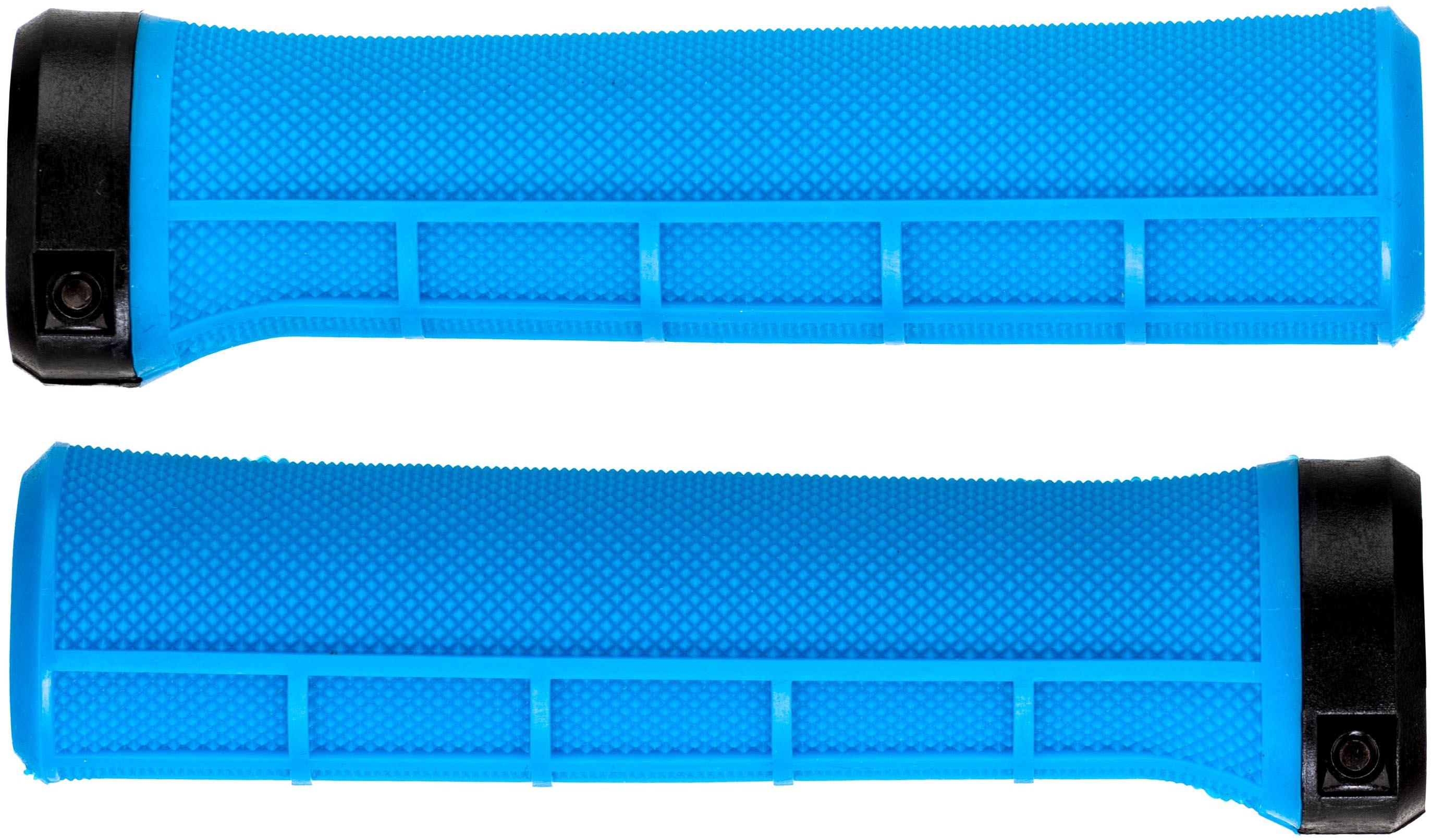 Brand-x Half- Waffle Lock-on Handlebar Grips  Blue