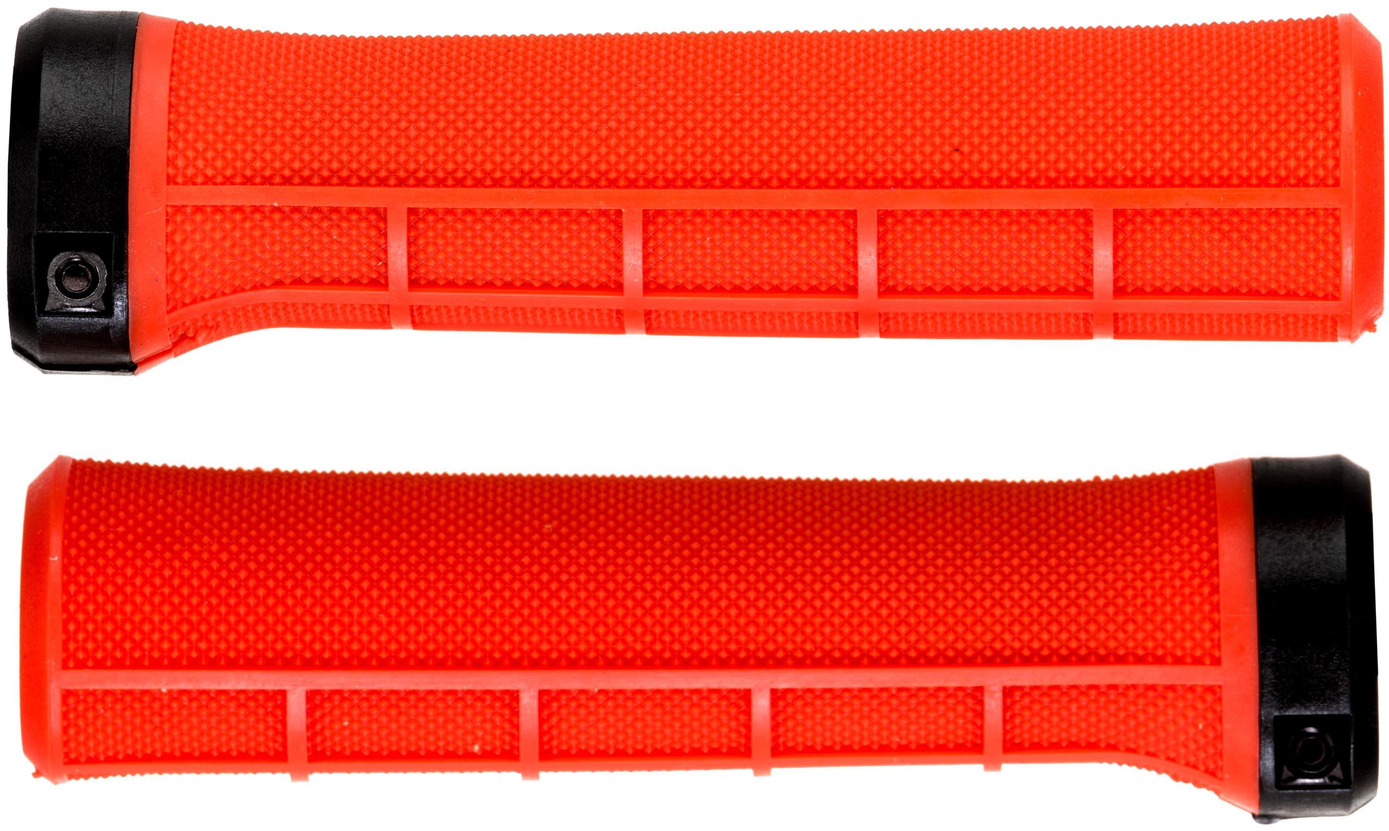 Brand-x Half- Waffle Lock-on Handlebar Grips  Red