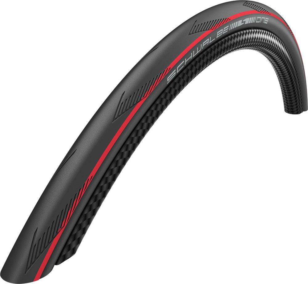 Schwalbe One Performance Raceguard Folding Tyre  Black/red
