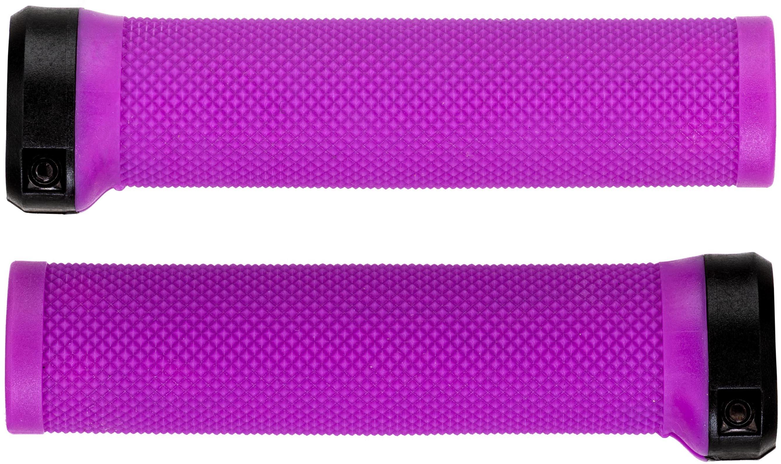 Brand-x Knurled Lock On Mtb Handlebar Grips  Purple