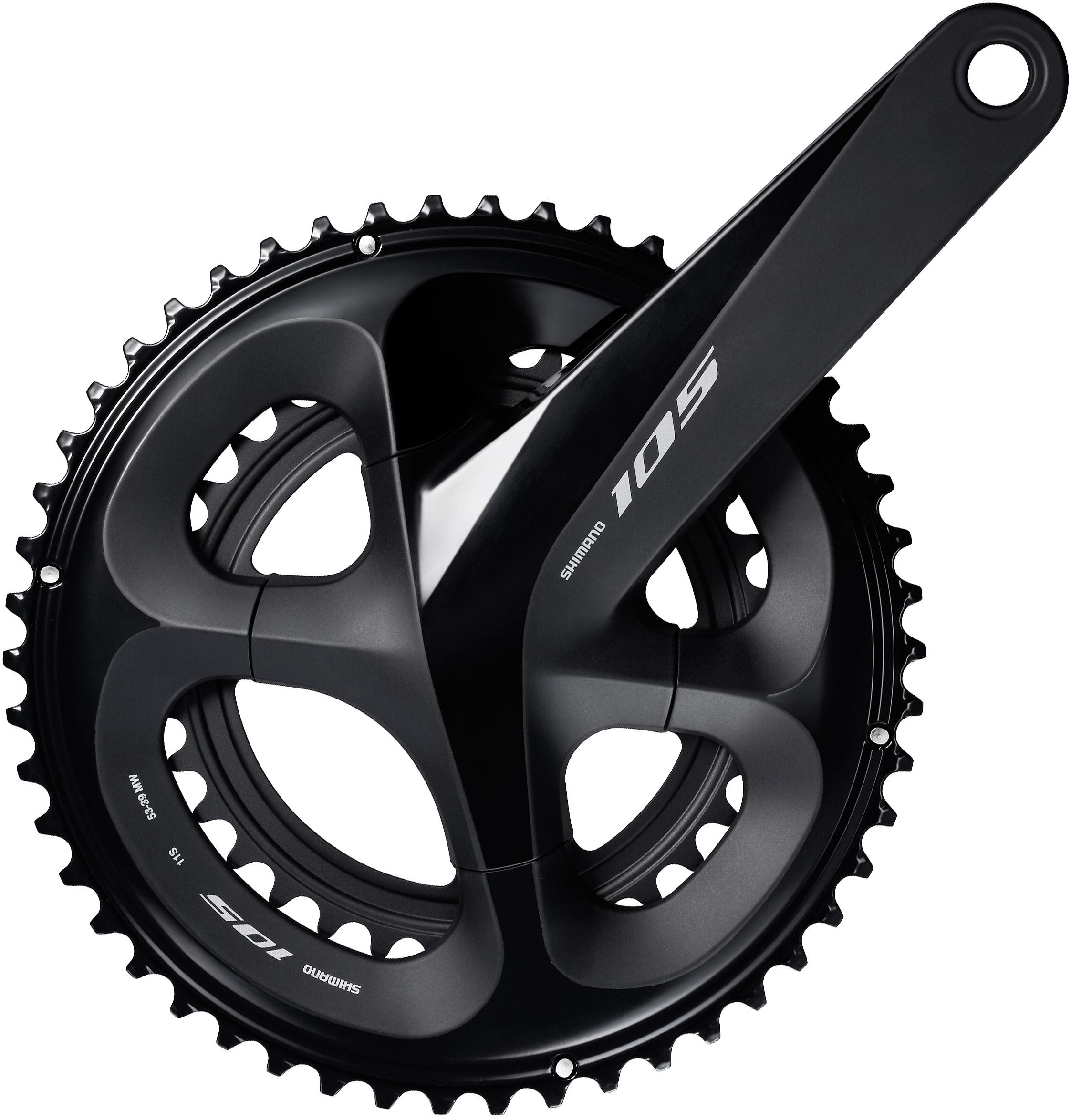 Shimano 105 R7000 11sp Compact Double Chainset  Black