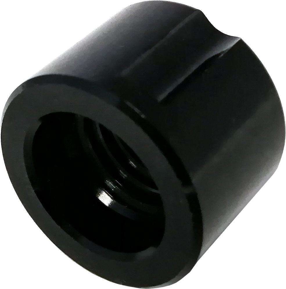 Brand-x Thru Axle Nut (12mm X 1.5mm)  Black