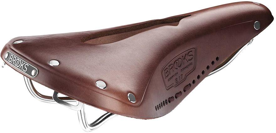 Brooks England B17 Carved Saddle With Steel Rails  Brown