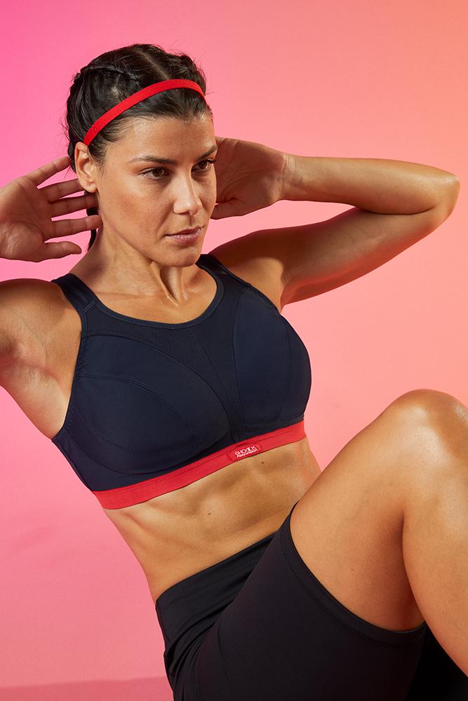 Shock Absorber Classic D+ Sports Bra  Navy/red