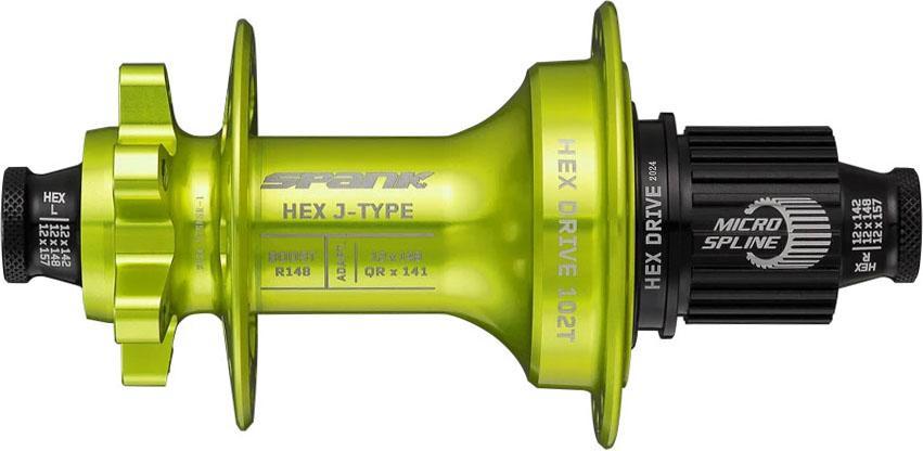 Spank Hex J-type Boost Rear Hub  Green