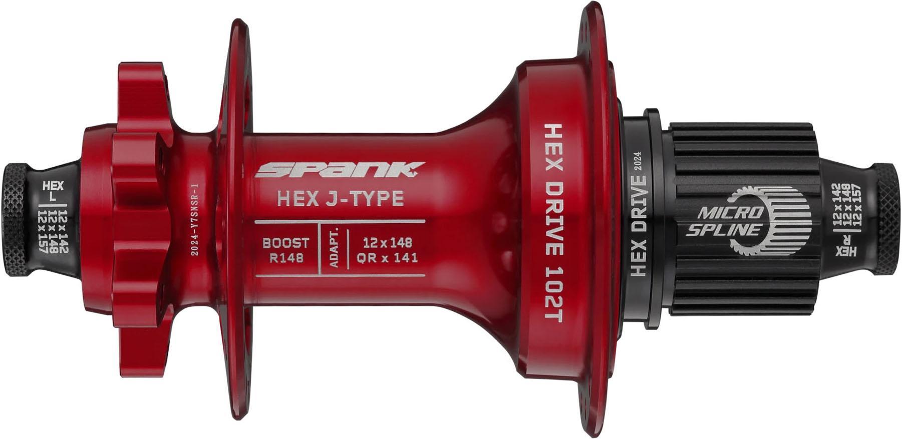 Spank Hex J-type Boost Rear Hub  Red
