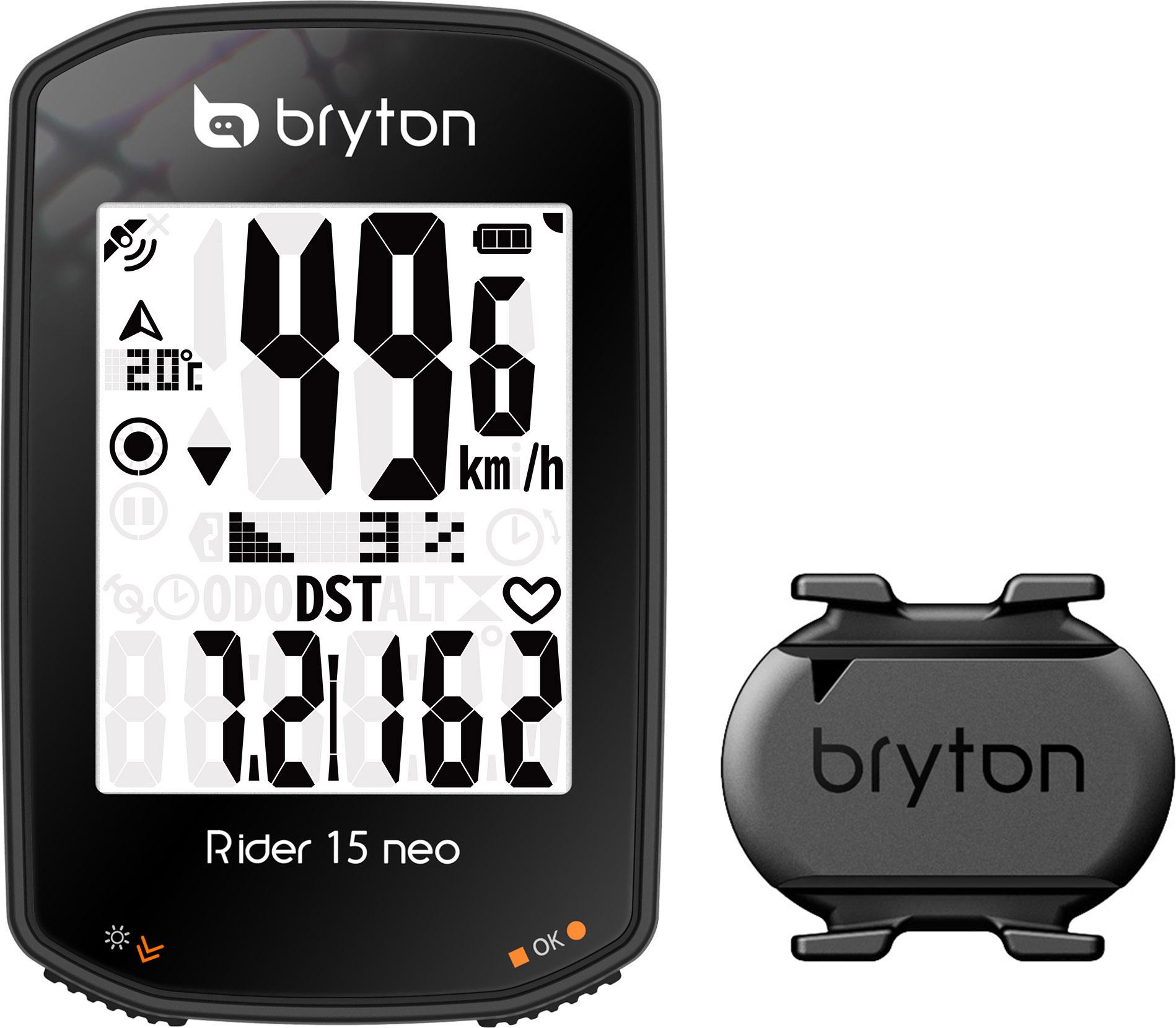 Bryton Rider 15c Neo Gps Cycle Computer Bundle  Black