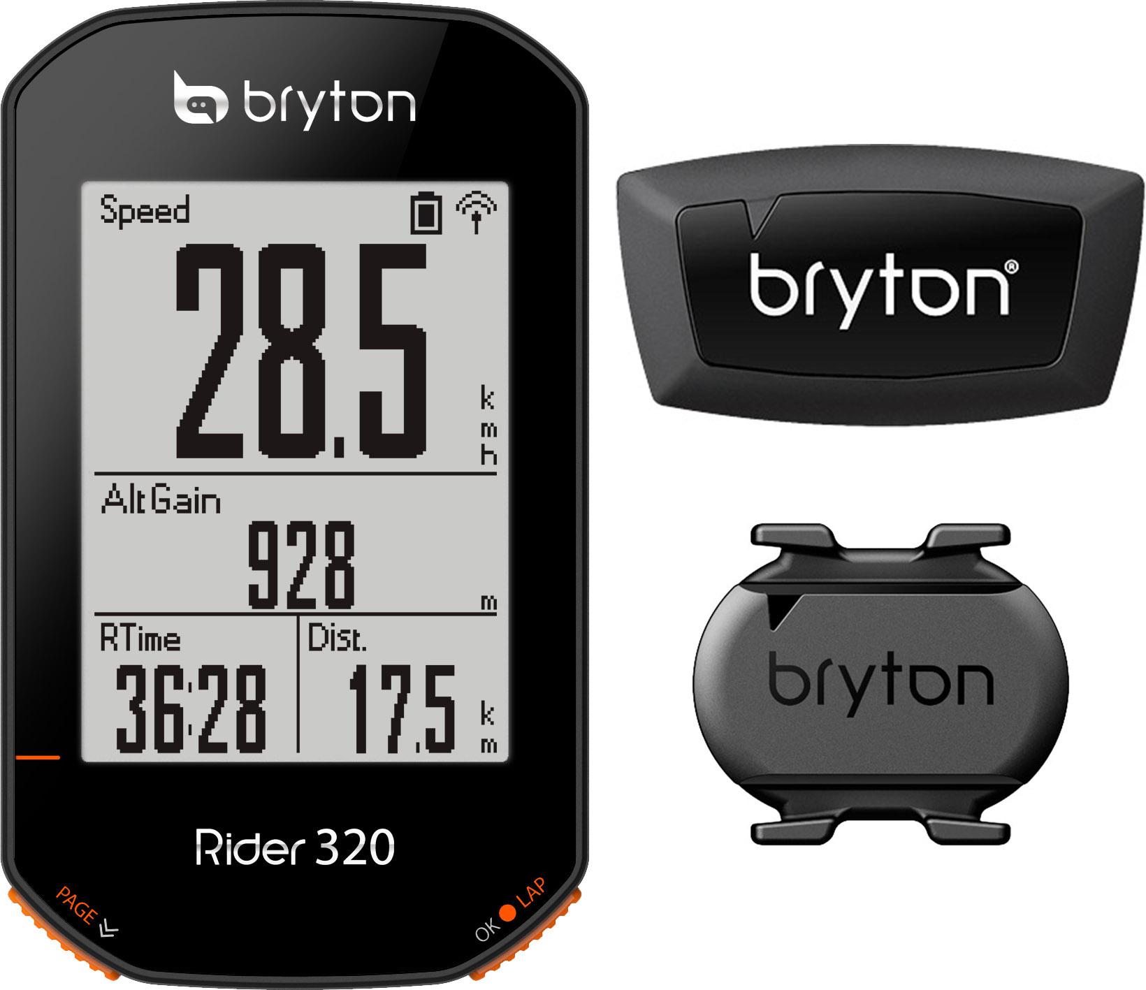 Bryton Rider 320t Gps Cycle Computer Bundle  Black