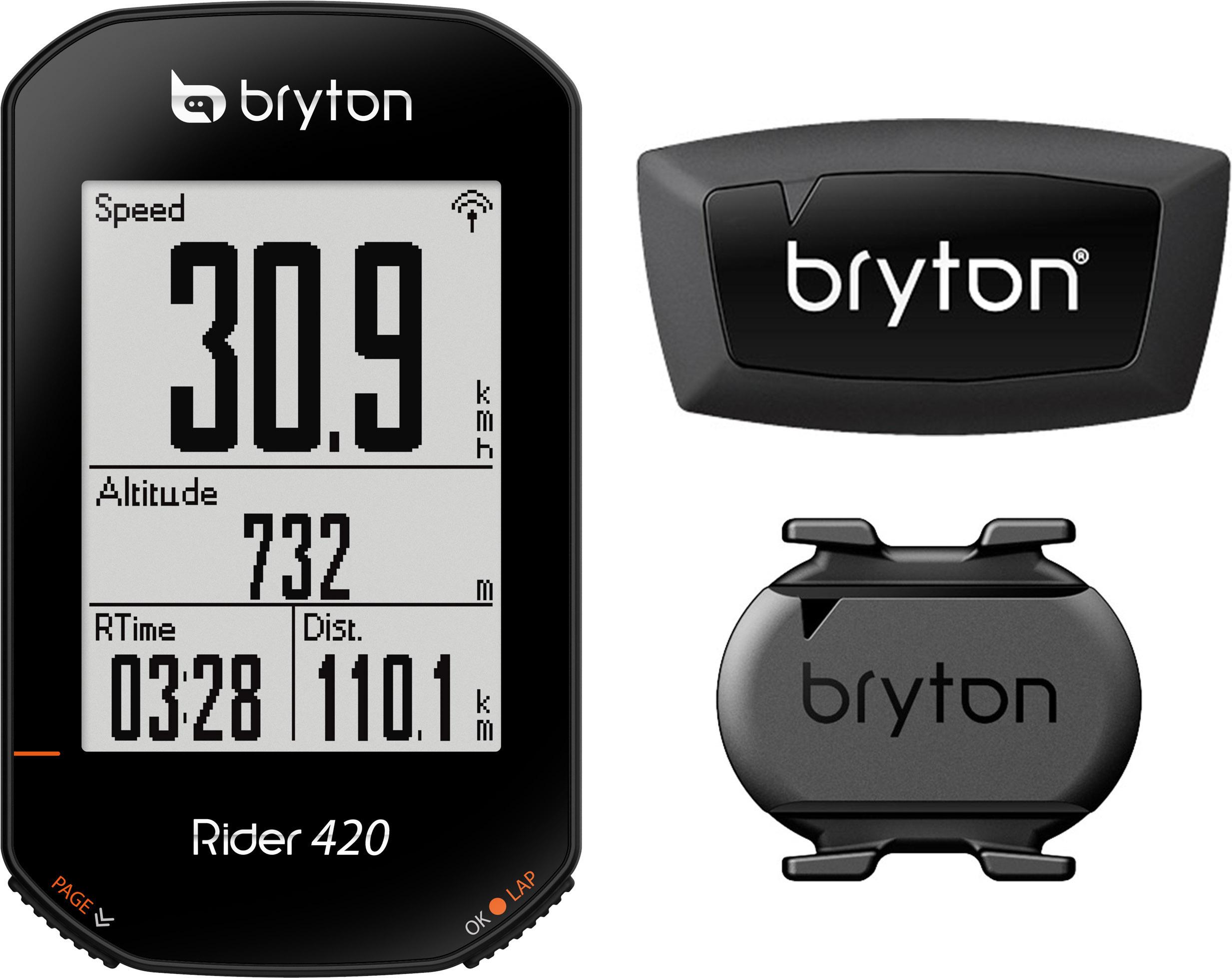 Bryton Rider 420t Gps Cycle Computer Bundle  Black