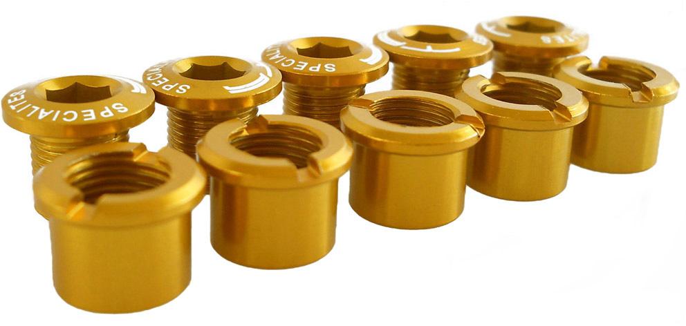 Ta Alloy Double Chain Ring Bolts (set Of 5)  Gold