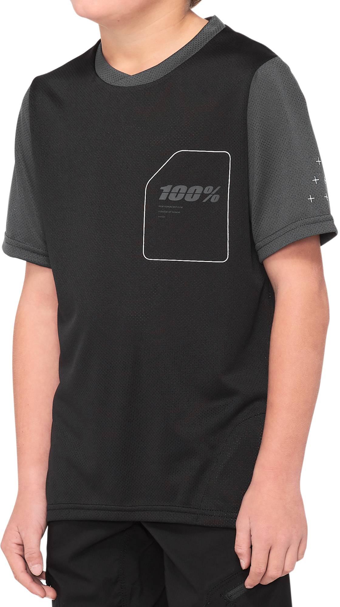 100% Ridecamp Youth Jersey Ss20  Black/grey