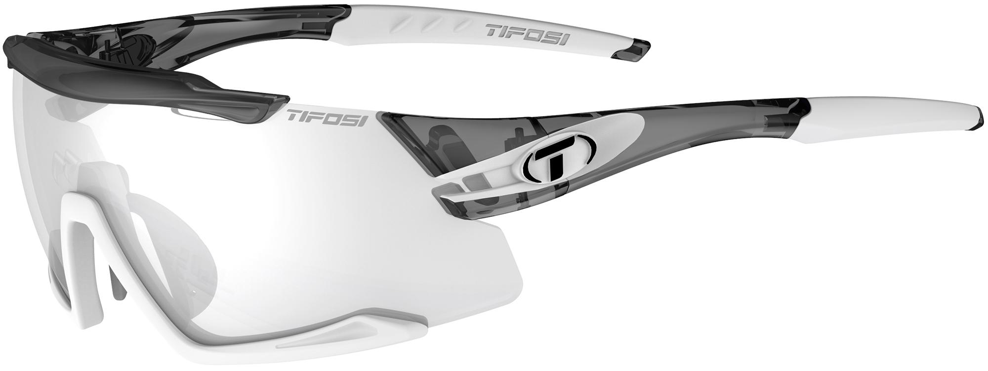 Tifosi Eyewear Aethon Fototec Night Lens Sunglasses  Crystal Smoke/white