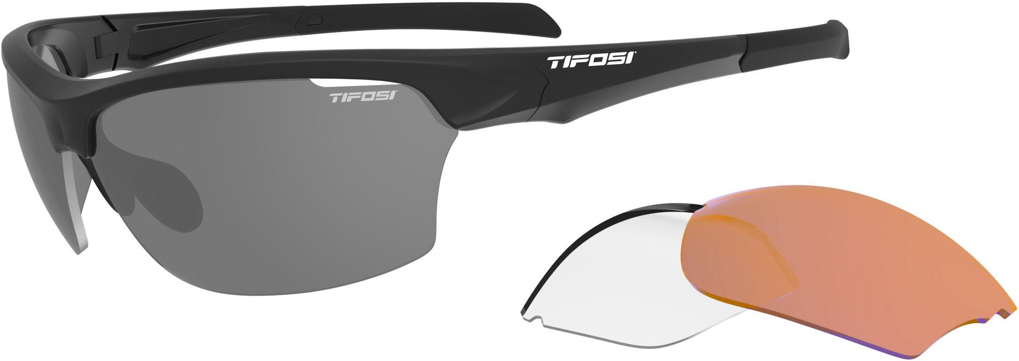 Tifosi Eyewear Intense Interchangeable Lens Sunglasses  Black