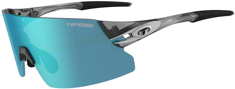 Tifosi Eyewear Rail Xc Crystal Smoke Sunglasses 2023  Clarion Blue/ac Red/clear