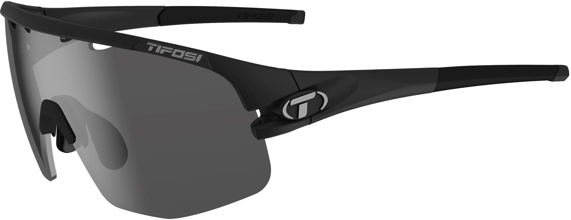 Tifosi Eyewear Sledge Lite Matte Black Sunglasses 2023  Smoke/ac Red/clear