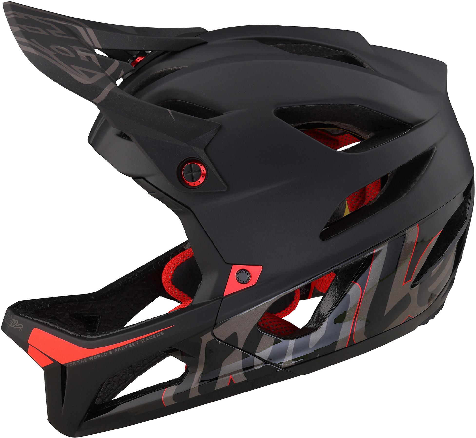 Troy Lee Designs Stage Mips Helmet (stealth)  Black/red