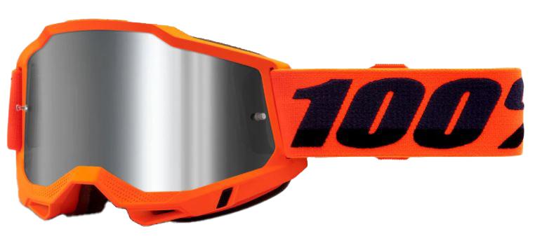 100% Accuri 2 Goggles Mirror Lens  Neon Orange