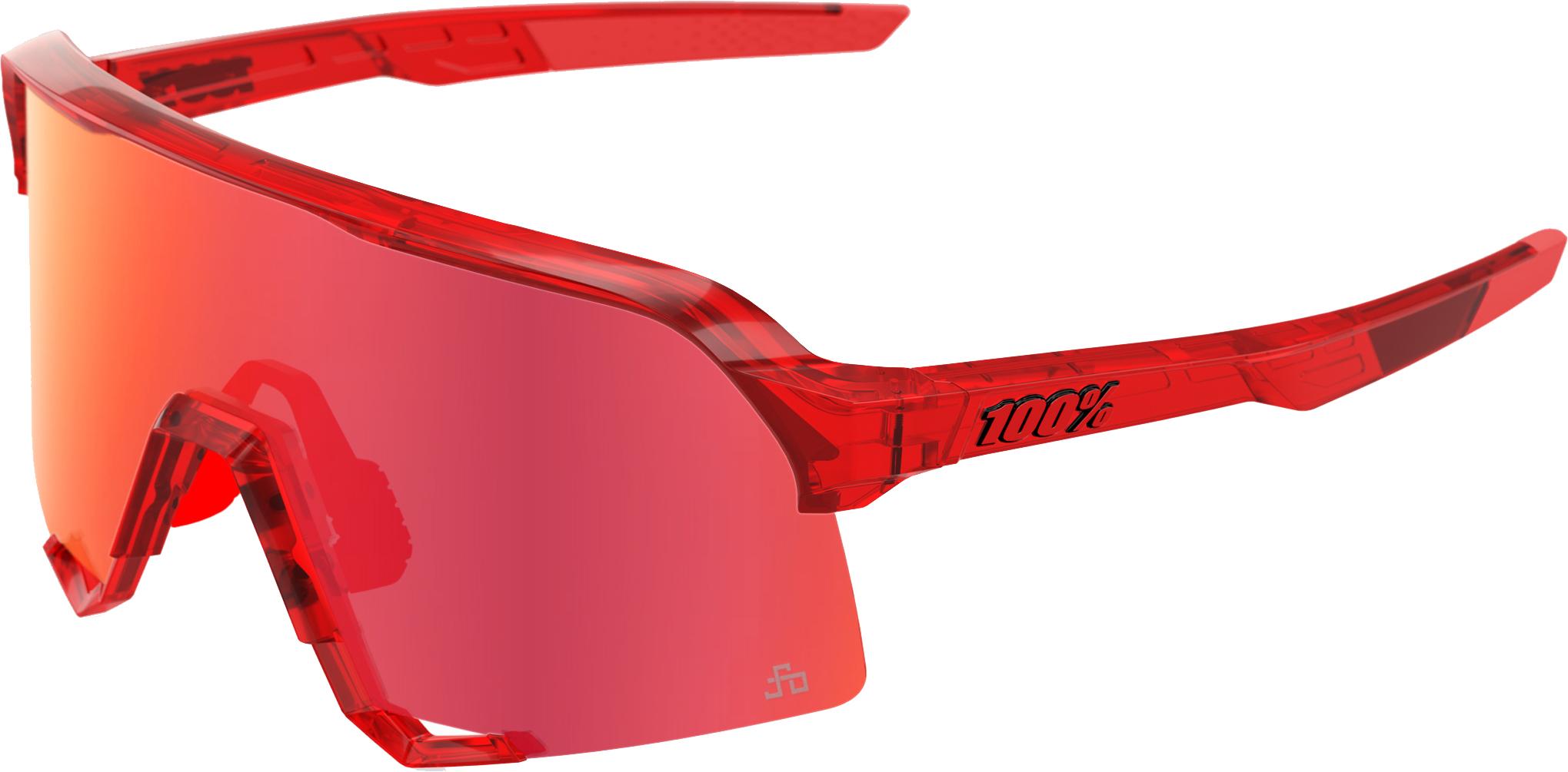100% S3 Peter Sagan Le Gloss Translucent Red Sunglasses (hiper Red Mirror Lens)  Hiper Red Mirror