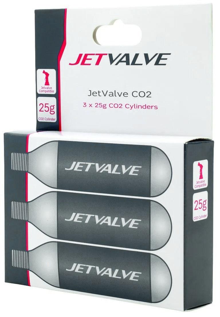 Weldtite Jetvalve Co2 Cyclinders - 25g  Silver