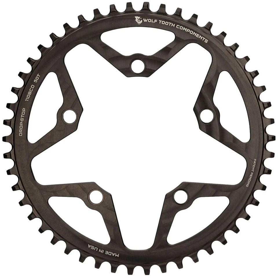 Wolf Tooth Flat Top Cyclocross Chainring (110 Bcd)  Black