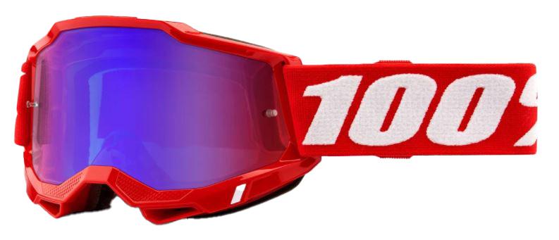 100% Accuri 2 Goggles Mirror Lens  Neon Red