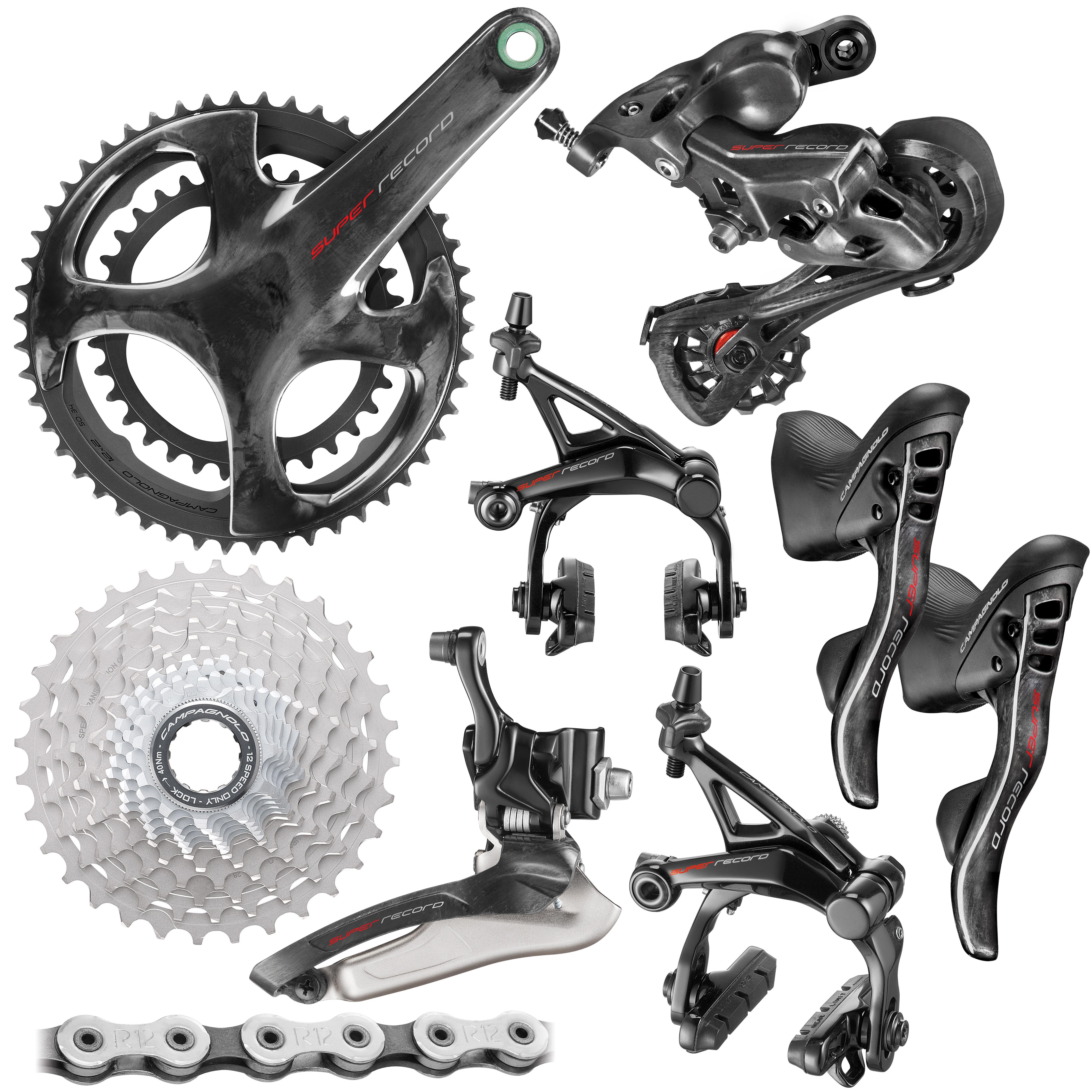 Campagnolo Super Record 2x12 Speed Road Groupset  Black