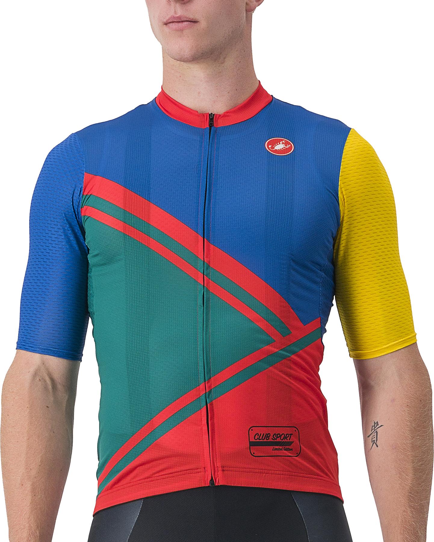Castelli Club Sport Racing Competizione Jersey  Green/red/blue/yellow