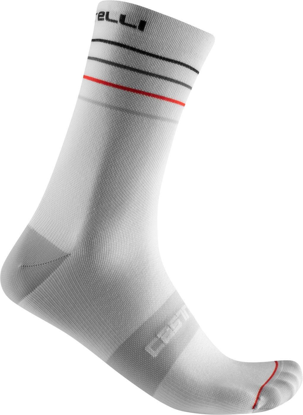 Castelli Endurance 15 Sock  White/black/red