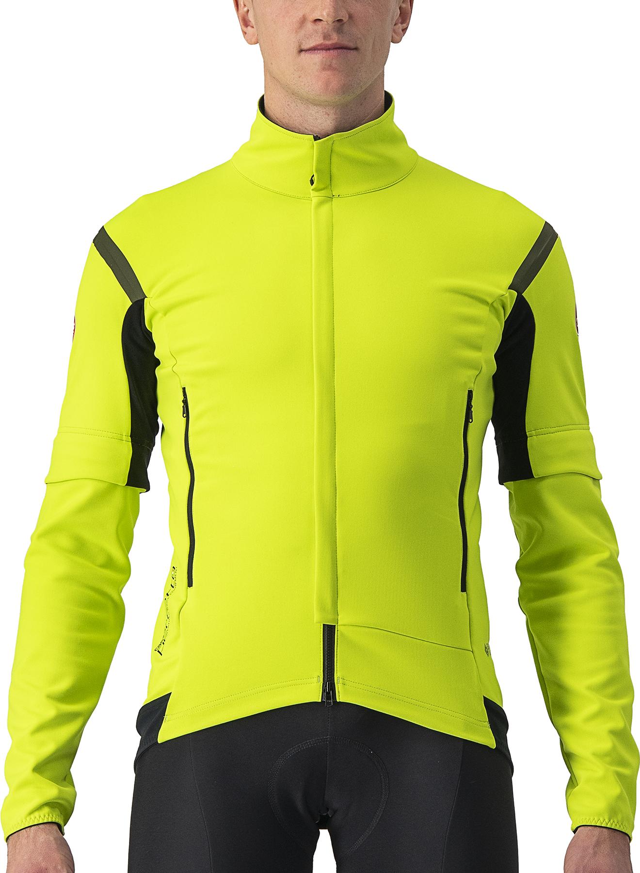 Castelli Perfetto Ros 2 Convertible Jacket  Electric Lime/dark Grey