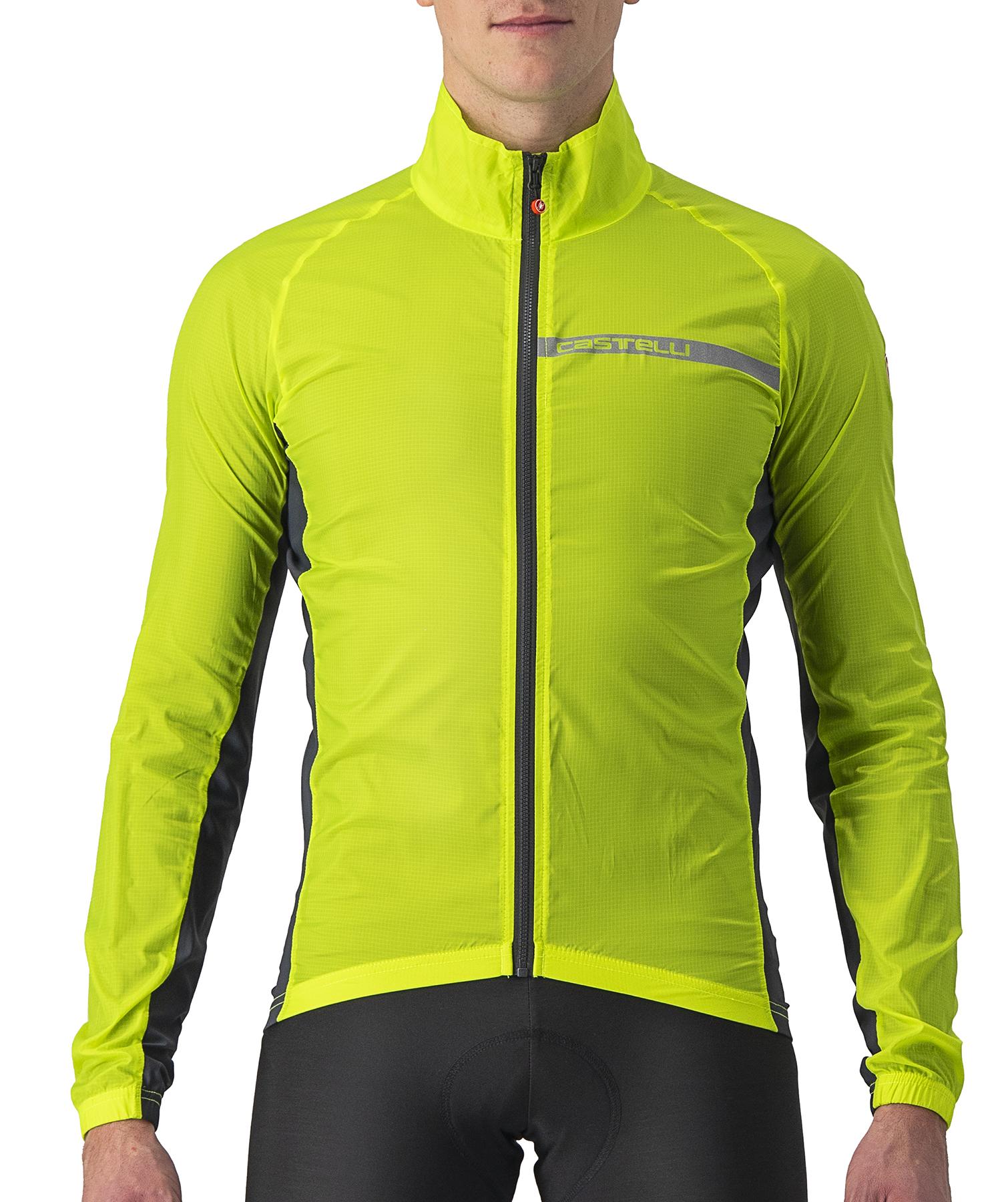 Castelli Squadra Stretch Cycling Jacket  Electric Lime/dark Grey