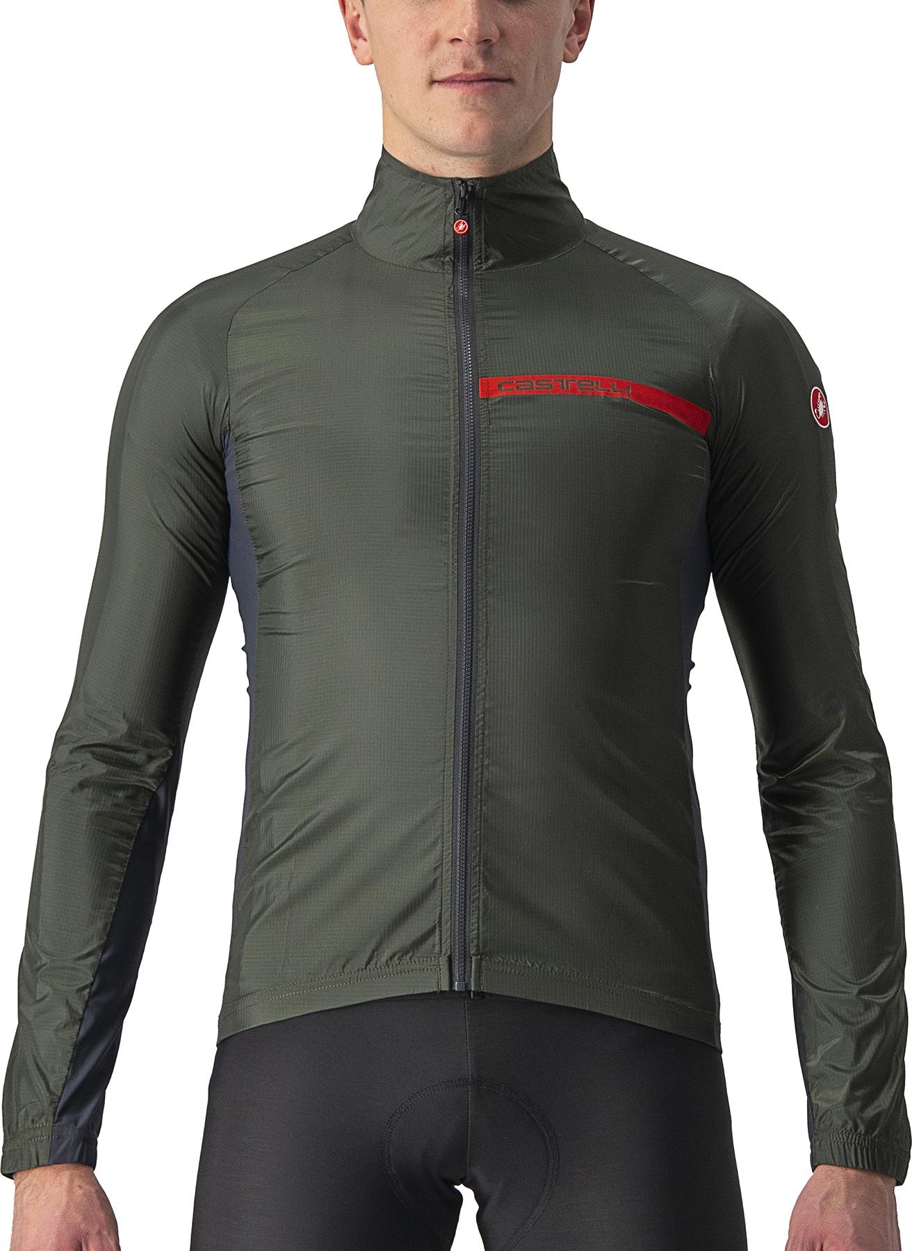Castelli Squadra Stretch Cycling Jacket  Military Green/dark Grey
