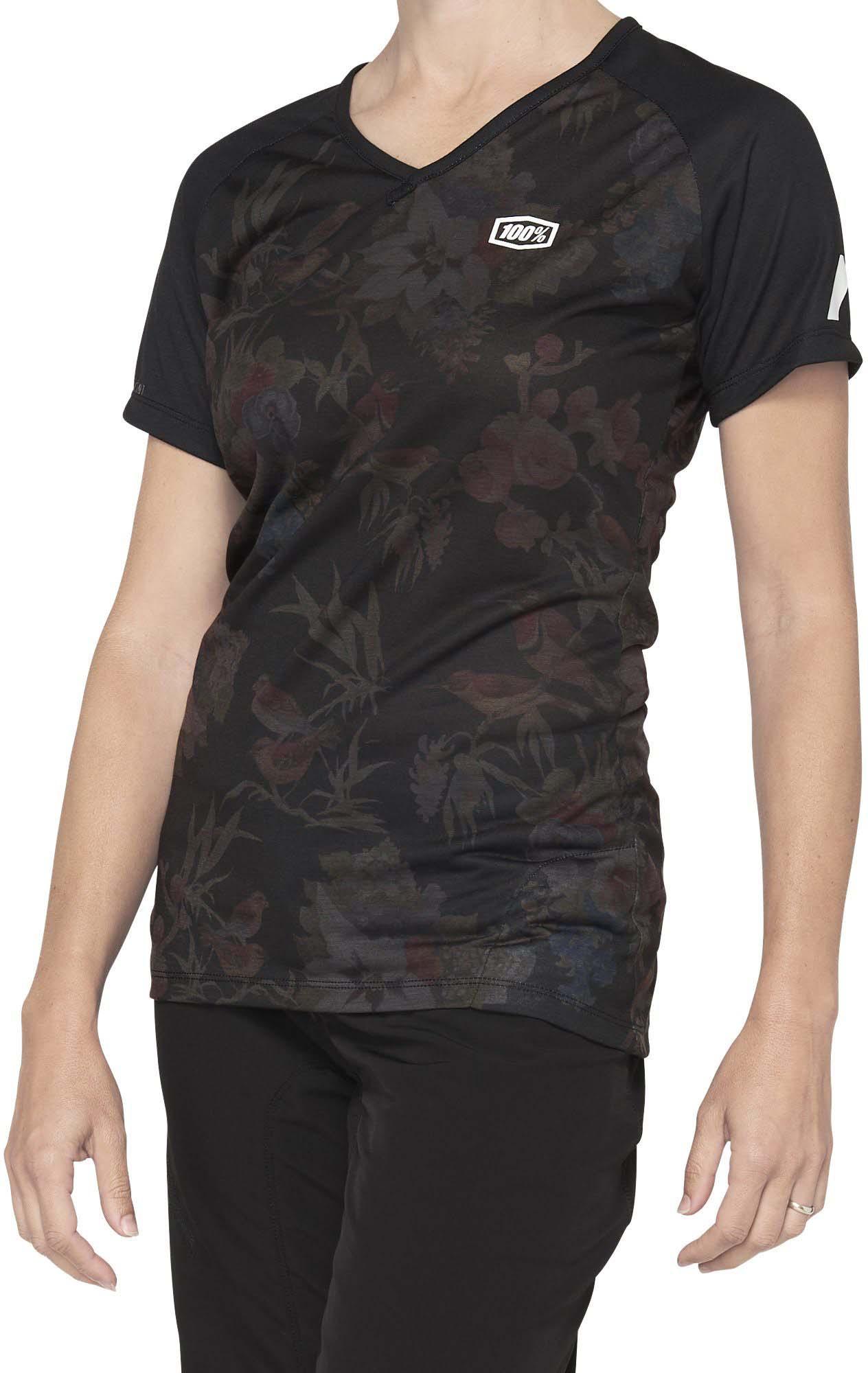 100% Womens Airmatic Jersey Ss19  Black Floral