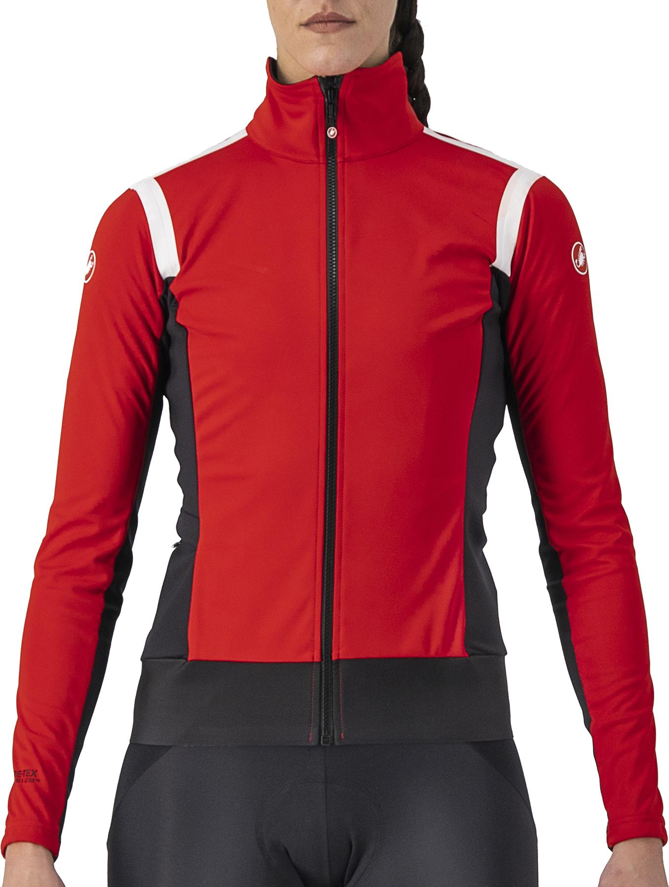 Castelli Womens Alpha Ros 2 Light Jacket  Red/black/white
