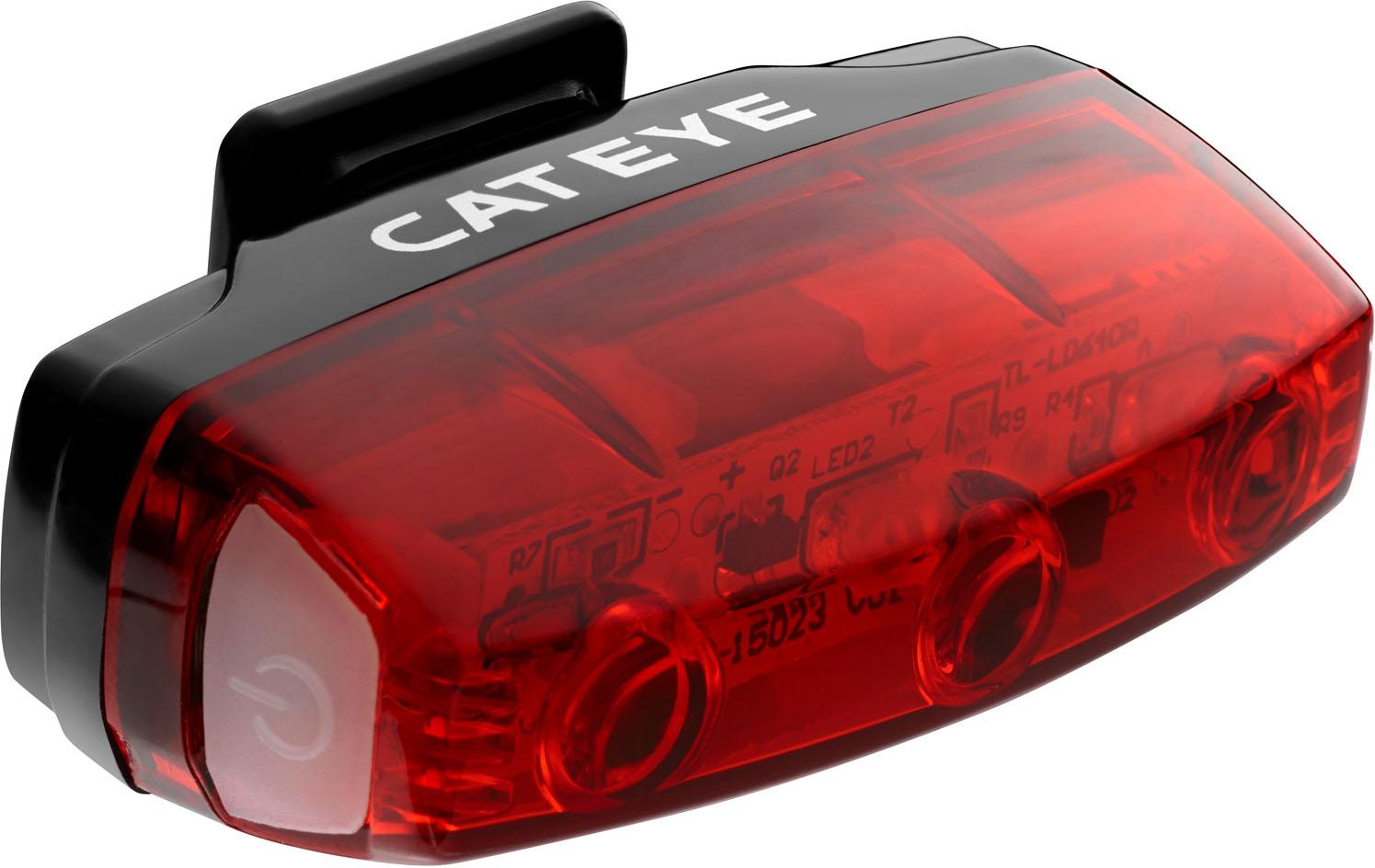 Cateye Rapid Micro Usb Rechargeable Rear Light  Black/red