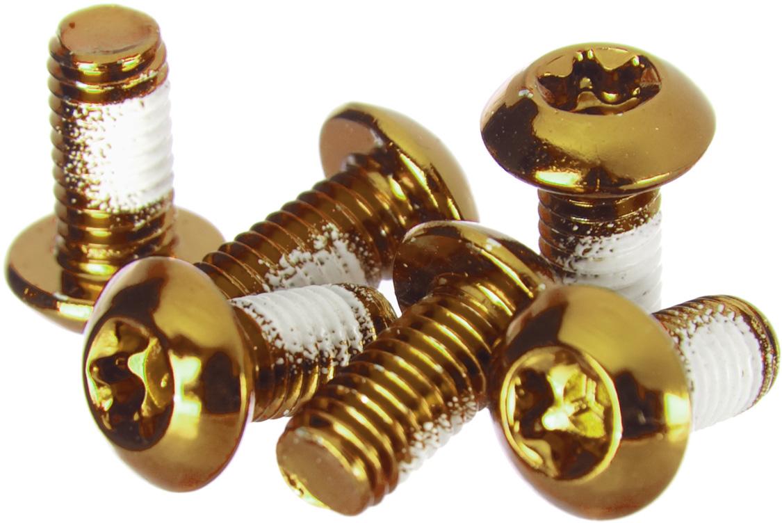 Clarks Steel Anodised Rotor Bolts  Gold